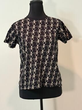 Eighty Eight Black Shirt With Dancing Skeletons